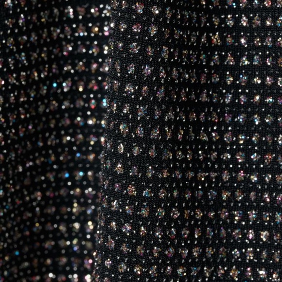 🆕H&M Sparkly metallic fitted long sleeve  jersey w/mock neck ✨✨✨ - Picture 2 of 2